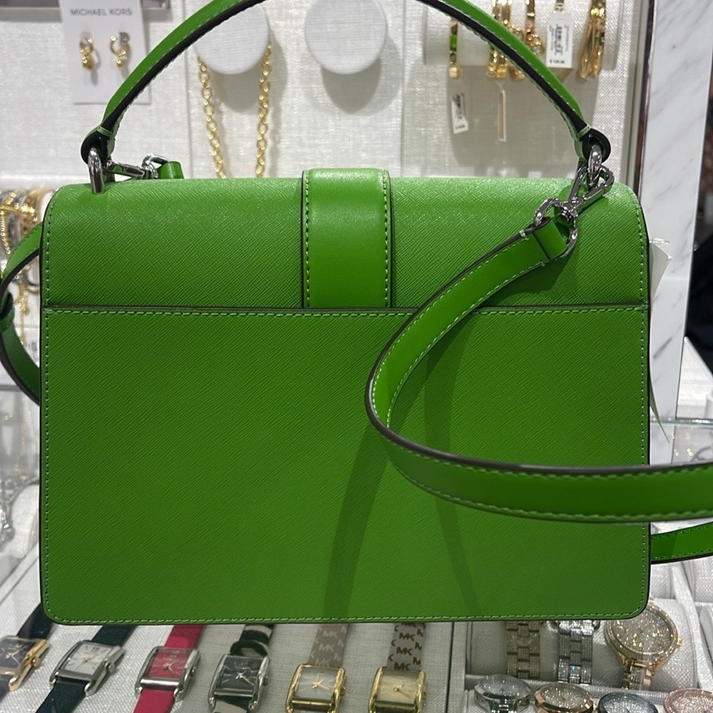 Michael Kors Greenwich Medium Saffiano Leather Satchel Crossbody Shoulder Bag - Picture 16 of 16